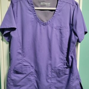 Grey's Anatomy Lavender Scrub Top. Size Large